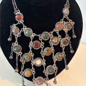 Moroccan necklace with multicolour stones